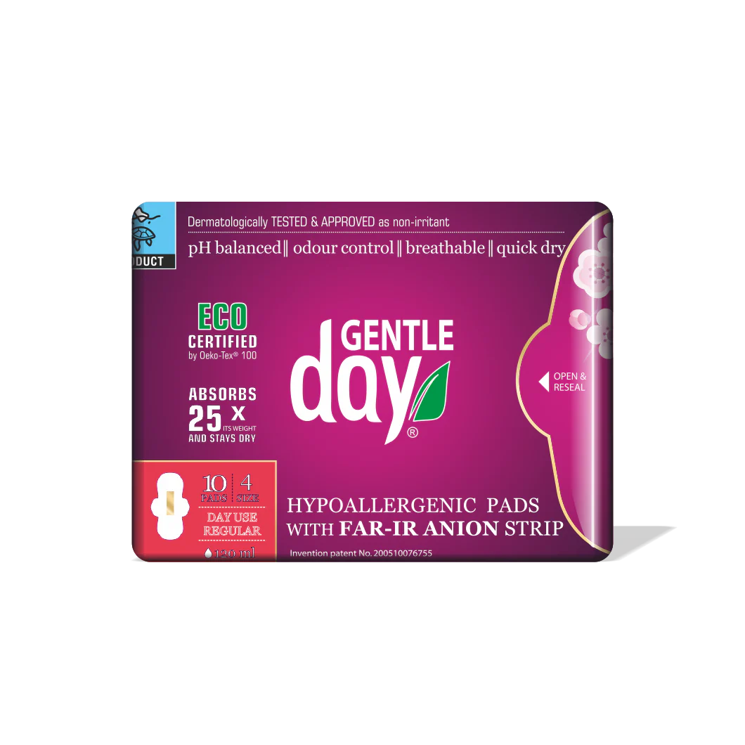 Podpaski ekologiczne Gentle Day® z paskiem anionowym, 10 szt.