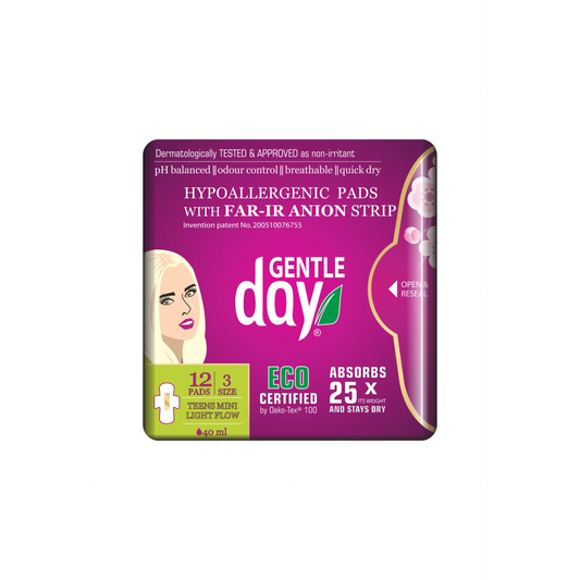 Podpaski ekologiczne Gentle Day® Teens MINI z paskiem anionowym, 12 szt.